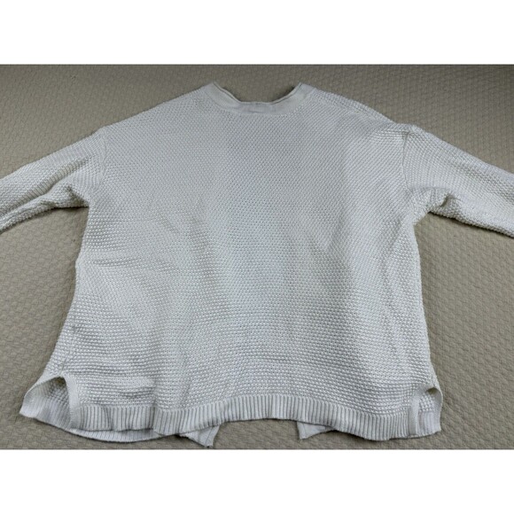 Marine Layer Womens Large White Open Knit Long Sleeves Catalina Cardigan Sweater - Picture 12 of 16